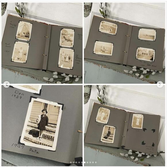 Vintage Snapshots Photograph Scrapbook BW Family NJ Home Beach Cottage Boat Lake - Picture 6 of 10